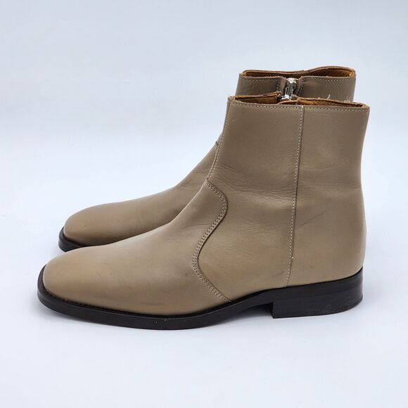 Zara Man Tan Leather Ankle Boots Men\'s Size 39 EU main image 7